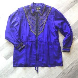 Vintage Bob Mackie 100% Silk Wearable Jacket Tunic - image 1